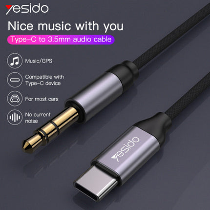 Yesido YAU20 3.5mm to Type-C AUX Audio Cable with Digital Decode Chip (1M)