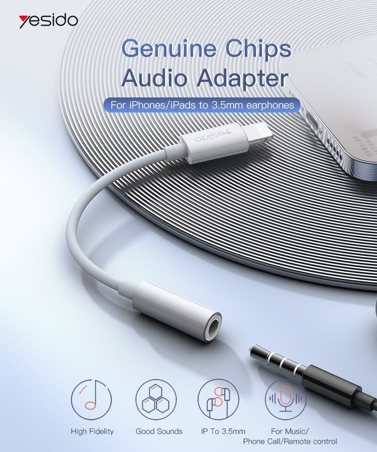 Yesido YAU33 Universal 3.5mm Audio Adapter Yesido YAU33 Universal 3.5mm Audio Adapter