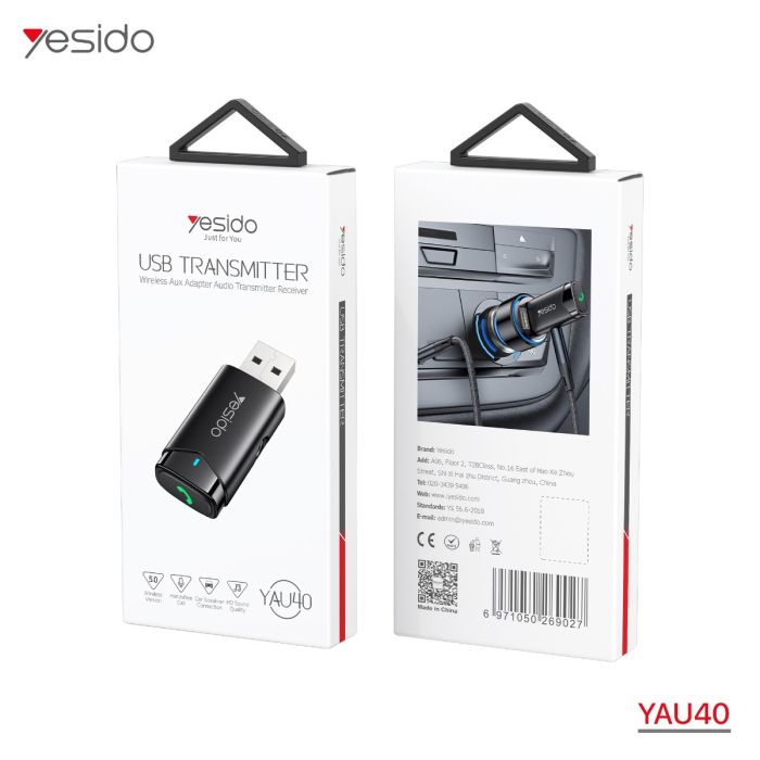 محول بلوتوث USB YAU40 من Yesido للسيارة محول بلوتوث USB YAU40 من Yesido للسيارة