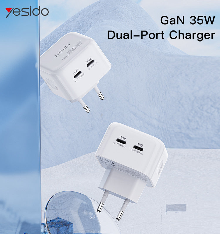 شاحن Yesido YC38EU 35W GaN شاحن Yesido YC38EU 35W GaN
