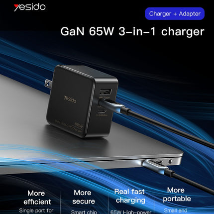 Yesido YC42 GaN 65W Wall Charger