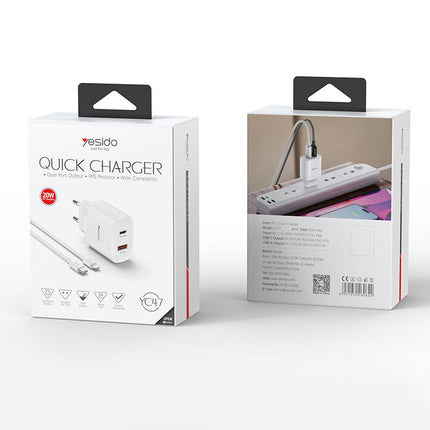Yesido YC47 20W Fast Charging Home Charger