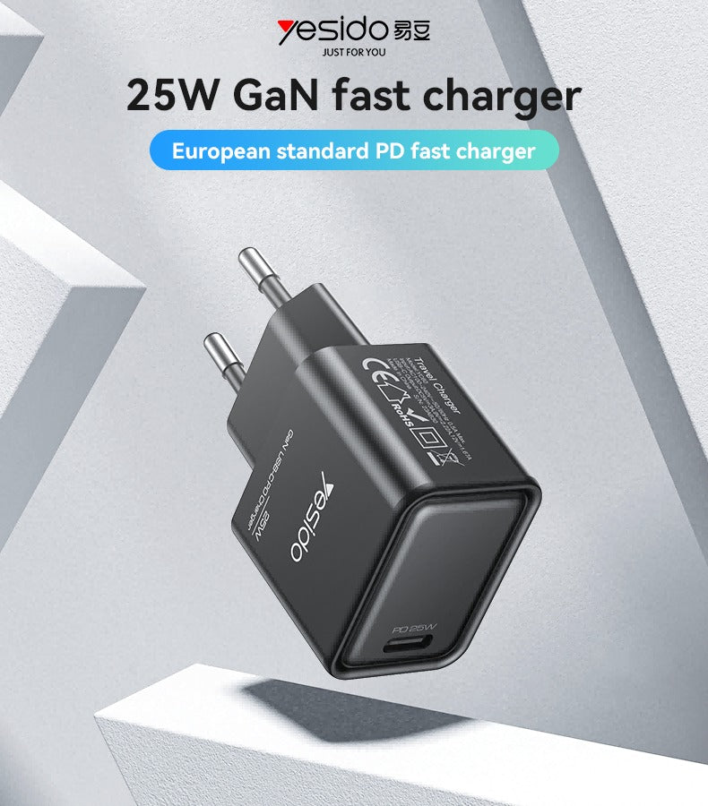 شاحن سريع YC62 بقوة 25 واط من Yesido GaN شاحن سريع YC62 بقوة 25 واط من Yesido GaN