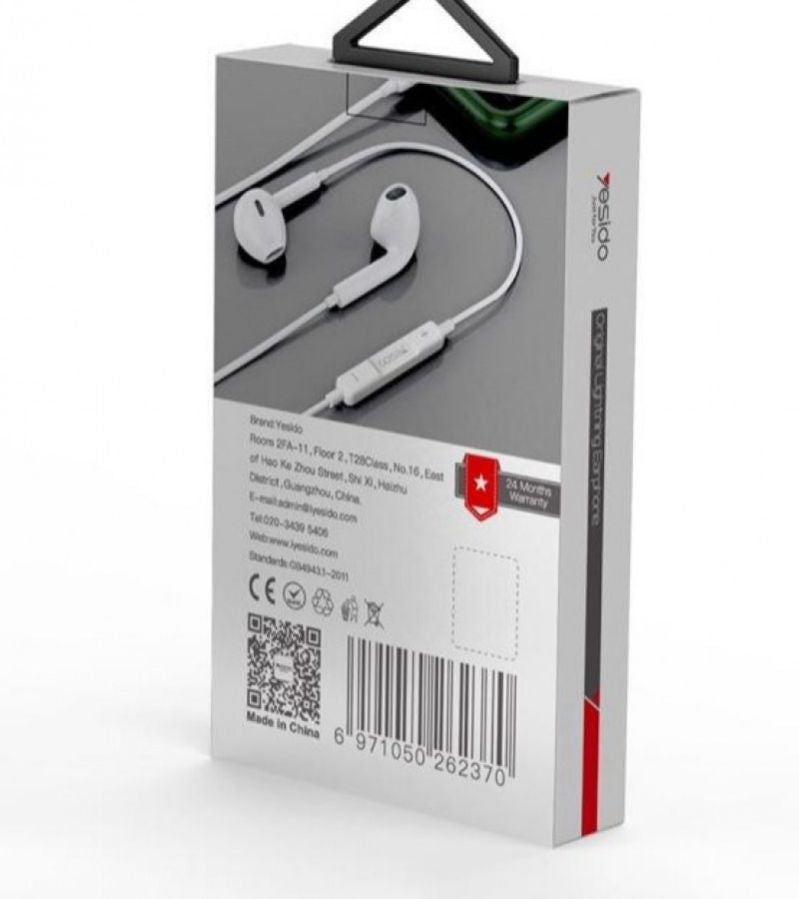 سماعات أذن YH20 Lightning مع ميكروفون من Yesido سماعات أذن YH20 Lightning مع ميكروفون من Yesido