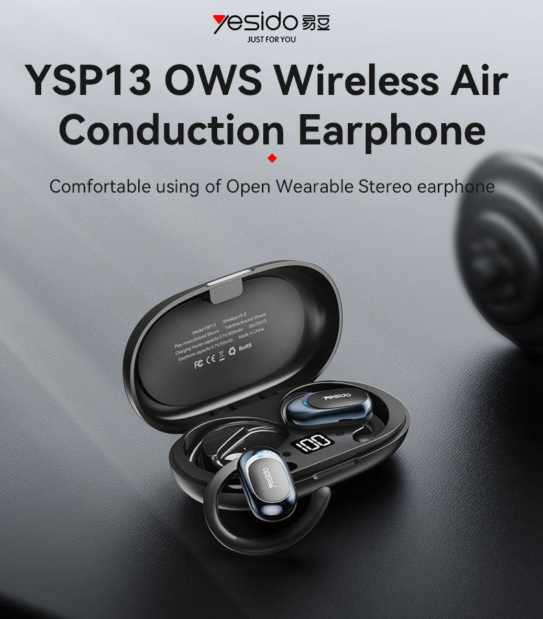 Yesido YSP13 Ear Hanging Air Conduction Wireless Earphone Yesido YSP13 Ear Hanging Air Conduction Wireless Earphone