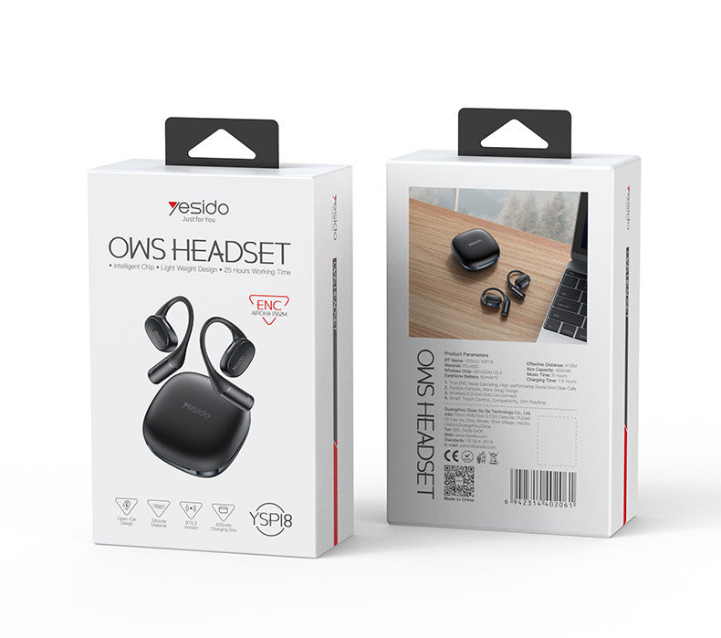 Yesido YSP18 Wireless Earphone with ENC Noise Cancelling Yesido YSP18 Wireless Earphone with ENC Noise Cancelling