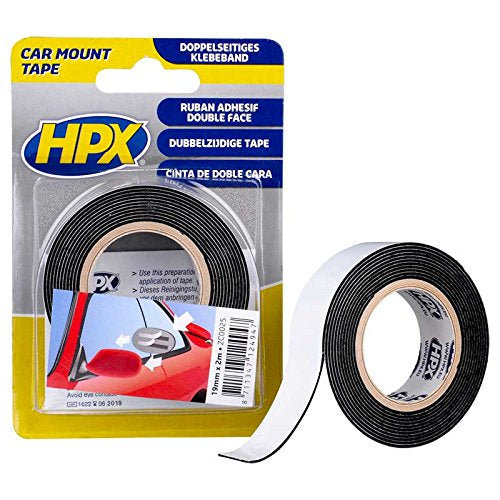 Double sided tape - black 19mm x 2m hpx