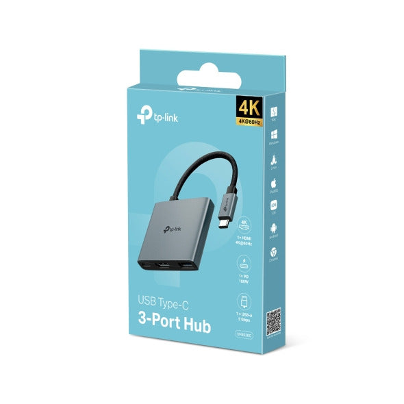 موزع ثلاثي الوظائف بمنفذ TP-Link UH3020C |USB-C موزع ثلاثي الوظائف بمنفذ TP-Link UH3020C |USB-C