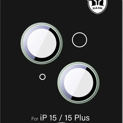 حامي عدسات الكاميرا جوي رووم (Joyroom) إصدار فلاش دايموند (Flash Diamond) لجهازي آيفون 15 و15 بلس - تصميم مرصع بالألماس اللامع - زجاج مقسى 9H - متوفر بألوان زهري، أصفر، أزرق، أخضر، وأسود