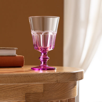 Perline 4-Piece Pink Wine Glass Set for Elegant Dining