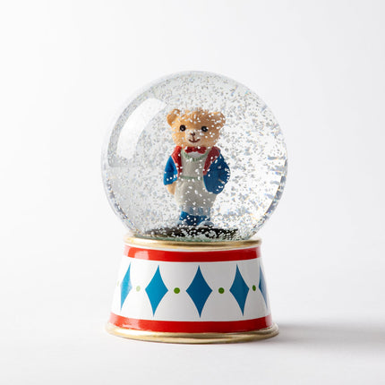 Boris Bear Navy Water Globe - Snowfall Decoration