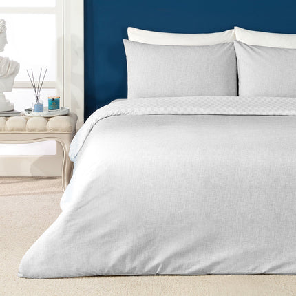 Delray Single Gray Duvet Cover Set - Soft Bedding