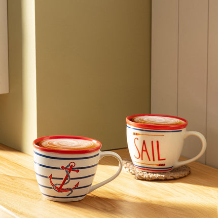 Marine Corde Ceramic Mugs Set of 2 - 245ml