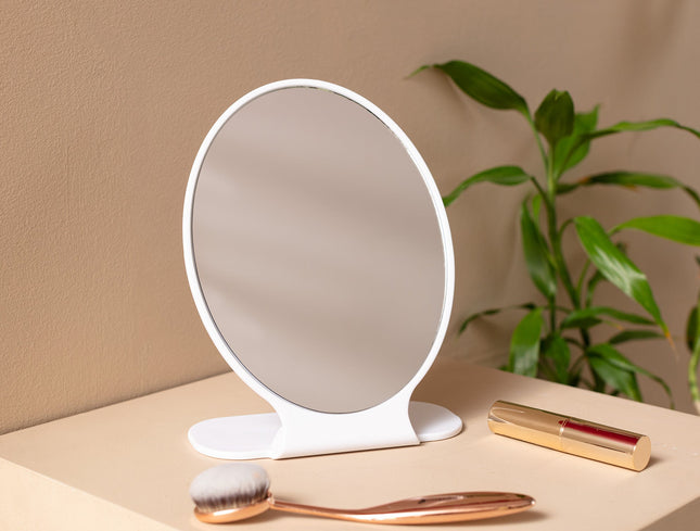 Bernice Double-Sided Makeup Mirror White Portable