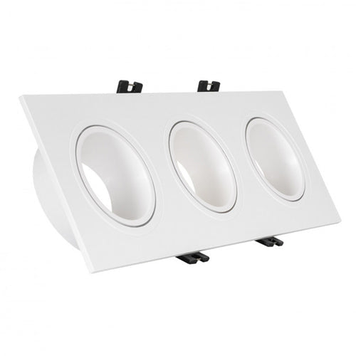VE-0047 Vetro Triple White Plastic Spot Frame  Ideal for Large Spaces | VE-0047