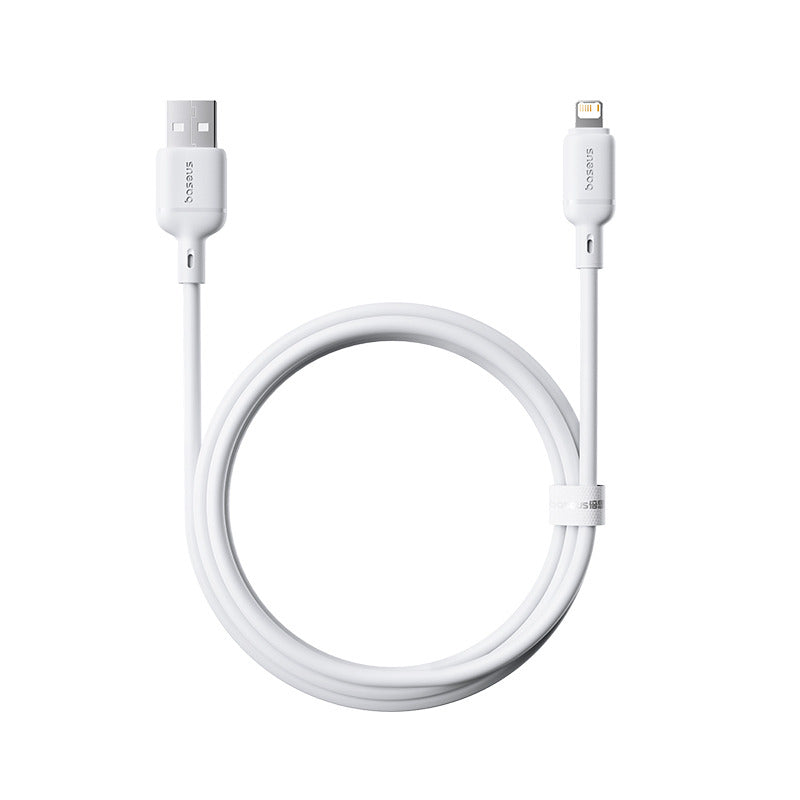 كابل باسوس سيلكي (Baseus Silky Series) - من USB إلى iPhone - تيار 2.4 أمبير - ملمس سيليكون ناعم - مقاوم للتشابك - طول 1 متر كابل باسوس سيلكي (Baseus Silky Series) - من USB إلى iPhone - تيار 2.4 أمبير - ملمس سيليكون ناعم - مقاوم للتشابك - طول 1 متر