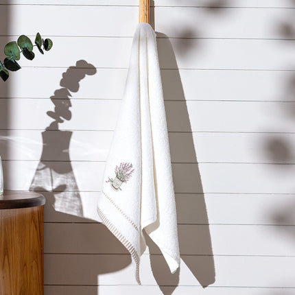 Curtice Embroidered Face Towel White 100% Cotton