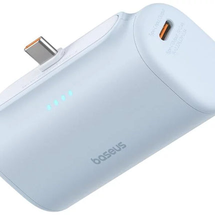 Baseus Compact Series Portable Power Bank - 5,000mAh Capacity - 20W Power Delivery (PD) - Built-in Type-C Connector - Pocket-Sized Travel Design - Foldable Kickstand