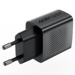Acefast A90 GaN Smart Wall Charger 18W QC3.0 Fast Charge, Compact USB-A Power Adapter for Smartphones and Tablets - White (EU Plug)