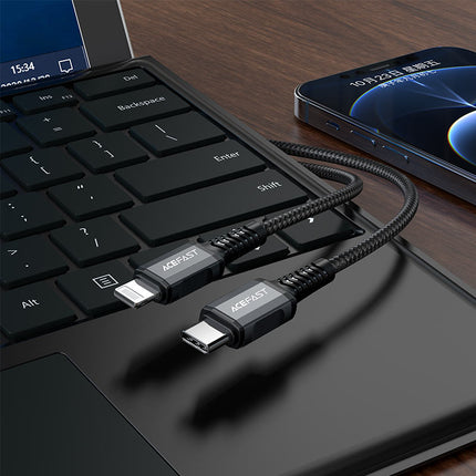 Acefast C1-01 USB-C to Lightning Fast Charging Cable, PD 20W/30W Support, Durable & Flexible TPE Sync Cord, 1.2m High-Speed Cable for iPhone & iPad - Black