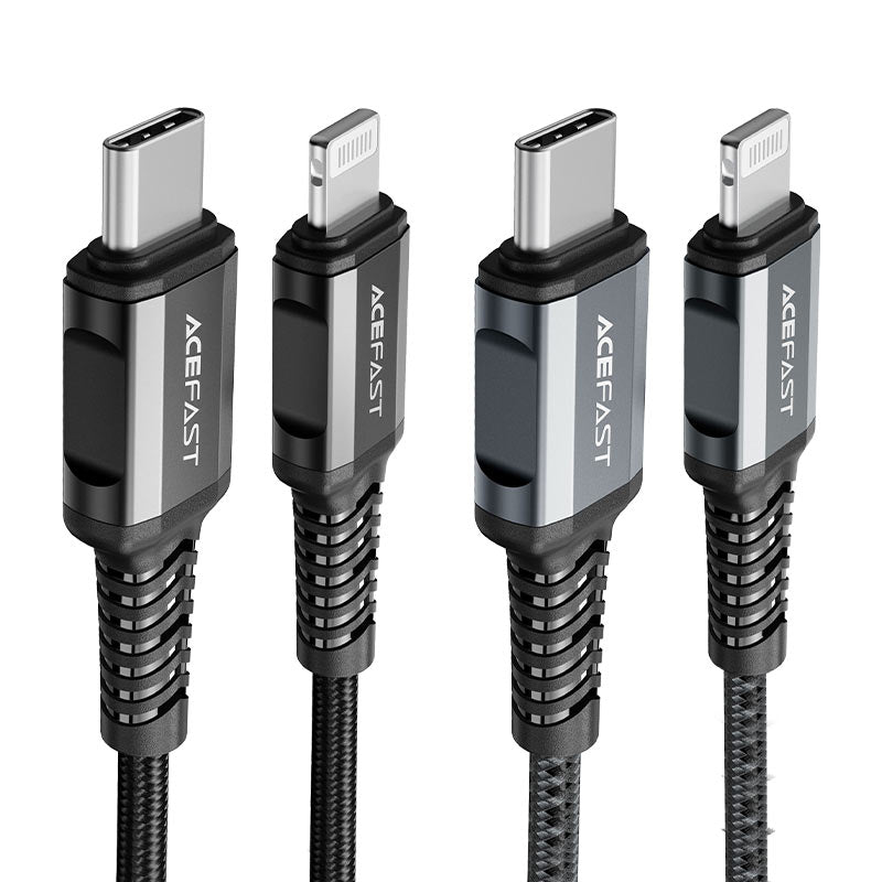 Acefast C1-01 USB-C to Lightning Fast Charging Cable, PD 20W/30W Support, Durable & Flexible TPE Sync Cord, 1.2m High-Speed Cable for iPhone & iPad - Black Acefast C1-01 USB-C to Lightning Fast Charging Cable, PD 20W/30W Support, Durable & Flexible TPE Sync Cord, 1.2m High-Speed Cable for iPhone & iPad - Black