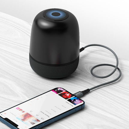 Acefast C1-06 Lightning to 3.5mm Male Audio AUX Cable for iPhone, Lossless Sound Hi-Fi Adapter, Durable TPE 1.2m Car Audio Cord - Black