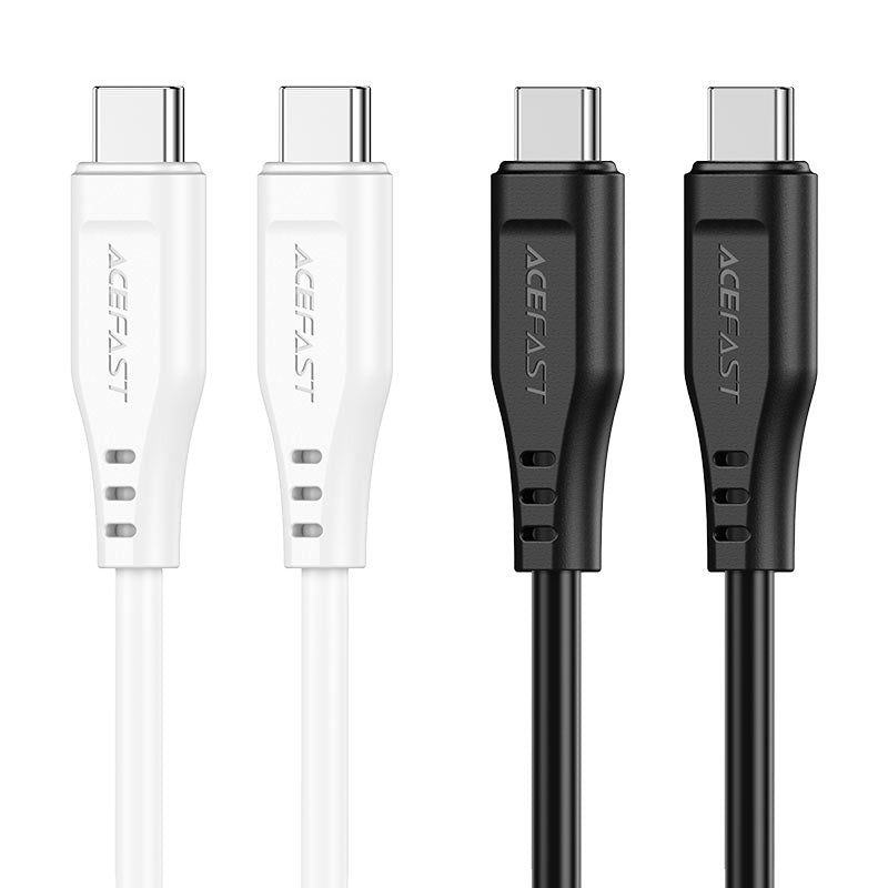 كابل شحن سريع أيس فاست (Acefast C3-03) من USB-C إلى USB-C بقوة 60 واط، يدعم PD، سلك TPE مرن ومتين بطول 1.2 متر لأجهزة الماك بوك والآيباد والهواتف الذكية - متوفر باللونين الأبيض والأسود كابل شحن سريع أيس فاست (Acefast C3-03) من USB-C إلى USB-C بقوة 60 واط، يدعم PD، سلك TPE مرن ومتين بطول 1.2 متر لأجهزة الماك بوك والآيباد والهواتف الذكية - متوفر باللونين الأبيض والأسود