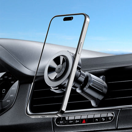 Acefast D22 Slim Magnetic Dashboard Car Phone Mount, 6 Powerful N52 Magnets, 360° Rotation Compact Holder with Heavy-Duty 3M Adhesive - Black