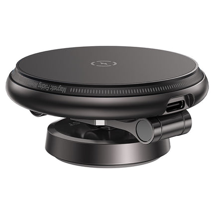 Acefast D30 Magnetic Wireless Car Charger 15W Fast Charge, MagSafe Compatible Phone Holder, 360° Rotation Compact Air Vent Mount - Black