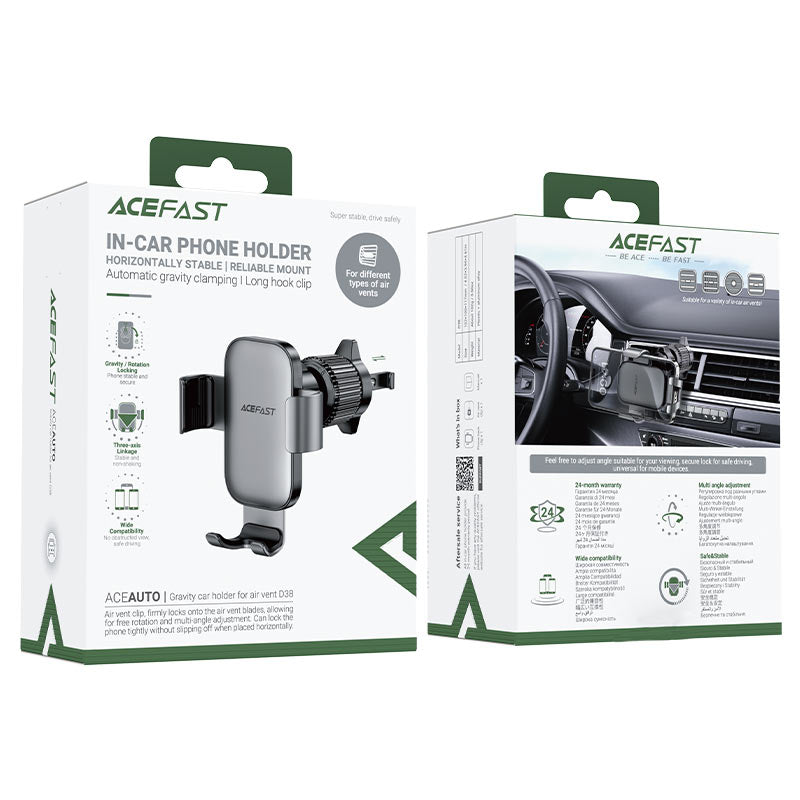 Acefast D38 Universal Car Phone Mount Holder, Secure One-Button Release, 360° Rotation Dashboard & Windshield Telescopic Suction Mount Acefast D38 Universal Car Phone Mount Holder, Secure One-Button Release, 360° Rotation Dashboard & Windshield Telescopic Suction Mount