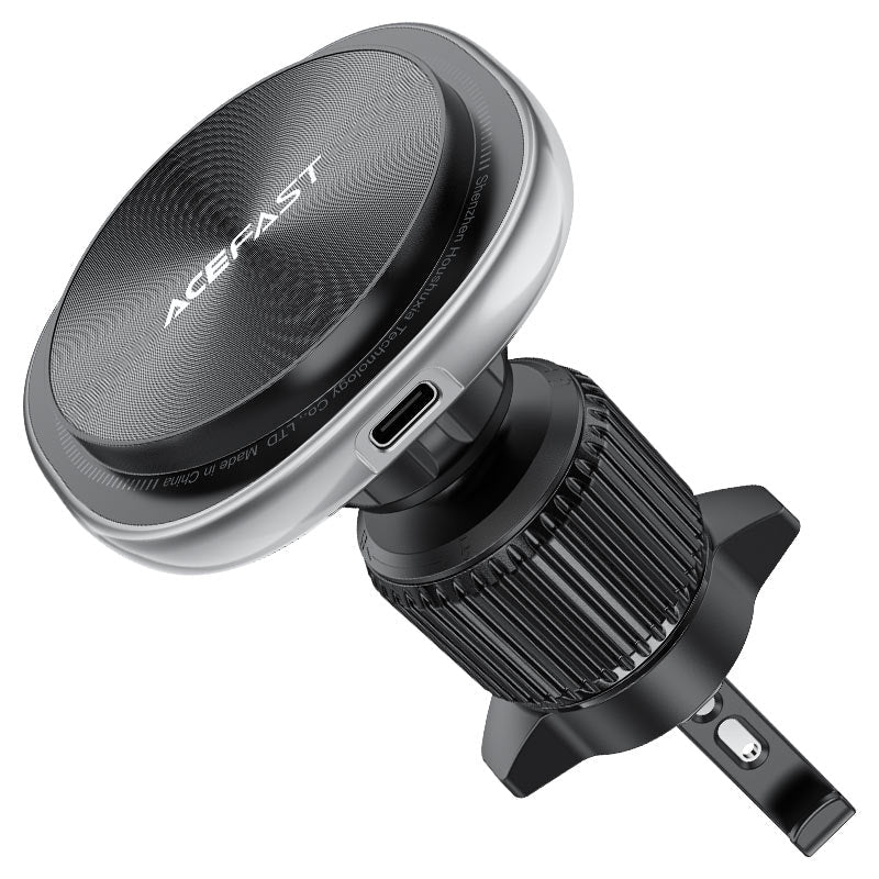 Acefast D41 Magnetic Wireless Car Charger 15W Fast Charge, MagSafe Compatible Phone Holder, 360° Rotation Flexible Gooseneck Suction Mount - Black Acefast D41 Magnetic Wireless Car Charger 15W Fast Charge, MagSafe Compatible Phone Holder, 360° Rotation Flexible Gooseneck Suction Mount - Black