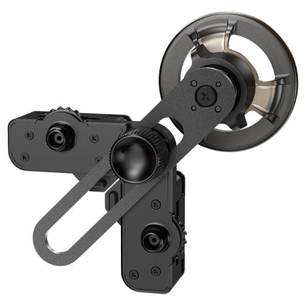 Acefast D43 Universal Magnetic Car Phone Mount Holder, Strong N52 Magnets, 360° Rotation Long Arm & Secure Suction Cup - Black