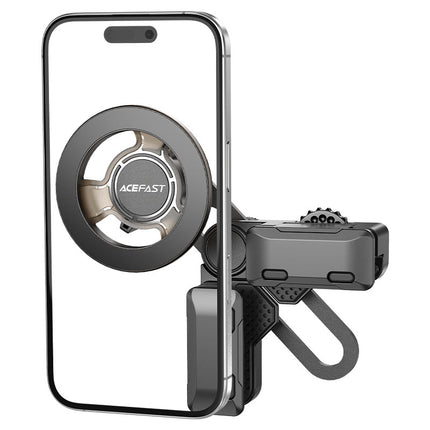 Acefast D43 Universal Magnetic Car Phone Mount Holder, Strong N52 Magnets, 360° Rotation Long Arm & Secure Suction Cup - Black