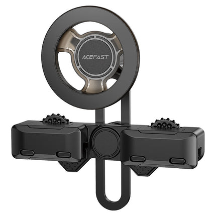 Acefast D43 Universal Magnetic Car Phone Mount Holder, Strong N52 Magnets, 360° Rotation Long Arm & Secure Suction Cup - Black