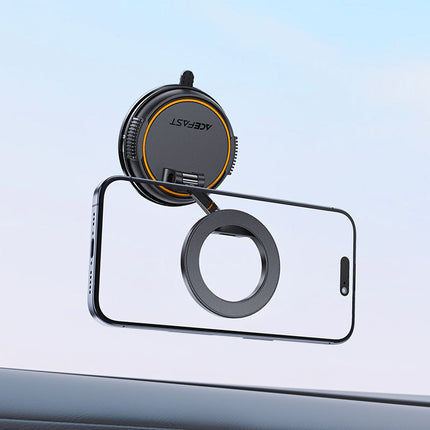 Acefast D55 Magnetic Air Vent Car Phone Mount, Strong Neodymium Magnets, 360° Rotation & Stable Hook Clip Phone Holder - Black