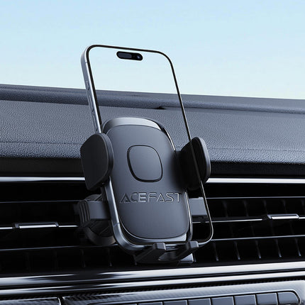 Acefast D56 Air Vent Car Phone Mount Holder, Secure One-Button Release Grip, 360° Rotation & Stable Hook Clip - Black