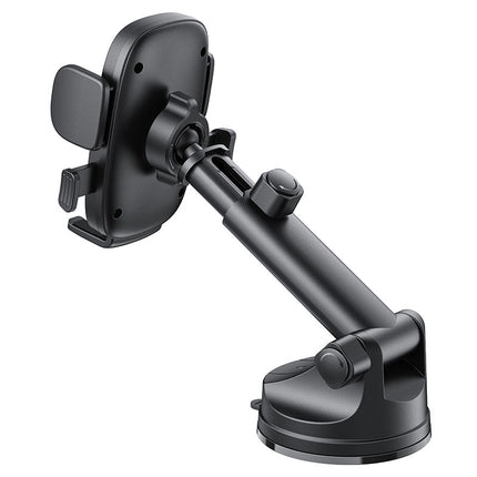Acefast D57 Universal Car Phone Mount Holder, Secure One-Button Release Phone Grip, 360° Rotation Dashboard & Windshield Suction Mount - Black