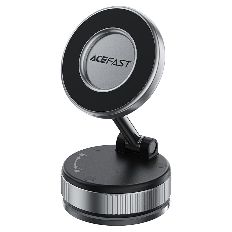 Acefast E28 Magnetic Desktop Phone Stand, Powerful N52 Magnets, 360° Rotation Adjustable Viewing Angle, Compact Metal Holder for Desk & Nightstand - Black