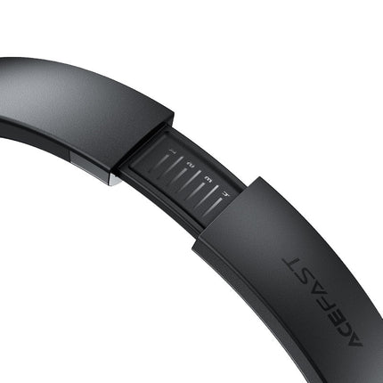 سماعات أيس فاست (Acefast H10) لاسلكية فوق الأذن، خاصية إلغاء الضوضاء النشط (ANC)، صوت عالي الدقة Hi-Res، بطارية تدوم 50 ساعة وتصميم قابل للطي