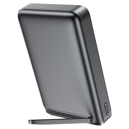 بنك طاقة أيس فاست (Acefast M11) مغناطيسي لاسلكي بمعيار Qi2 سعة 10000 مللي أمبير، شحن سلكي سريع بقوة 30W PD، شحن لاسلكي سريع 15W مع ستاند مدمج وشاشة رقمية - رمادي