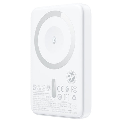 Acefast M25 MagSafe Magnetic Wireless Power Bank 5000mAh, 20W PD Fast Charging, Ultra-Slim Pocket Design with LED Digital Display & USB-C Port - Black/Transparent