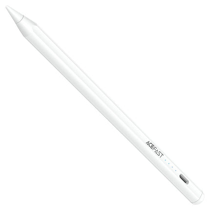 Acefast V1 Universal Capacitive Stylus Pen for iPad & Smartphones, High Precision Touch Pen with Type-C Fast Charging, Professional Drawing & Writing Pencil - White