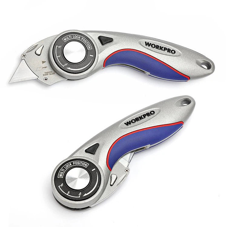 WORKPRO Aluminum Quick-Change Folding Utility Knife | WP211013 WORKPRO Aluminum Quick-Change Folding Utility Knife | WP211013