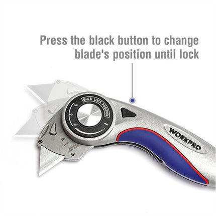 WORKPRO Aluminum Quick-Change Folding Utility Knife | WP211013