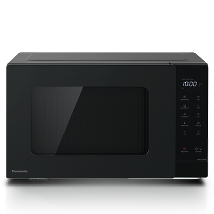 ميكروويف باناسونيك (Panasonic) سعة 25 لتر موديل NN-ST34NB - قوة 800 واط - 9 قوائم طهي تلقائية - وظيفة Quick 30 - أسود