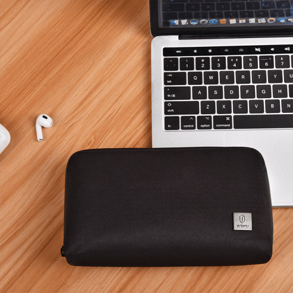 WiWU Alpha Tech Pouch - 23x13x16.5cm Electronics Organizer Bag - Waterproof & Smart Storage WiWU Alpha Tech Pouch - 23x13x16.5cm Electronics Organizer Bag - Waterproof & Smart Storage
