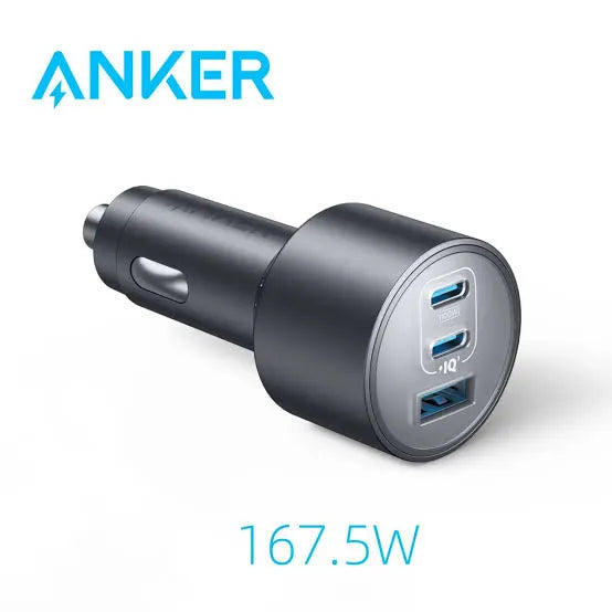 Anker 167.5W Ultra-Fast 3-Port Car Charger
