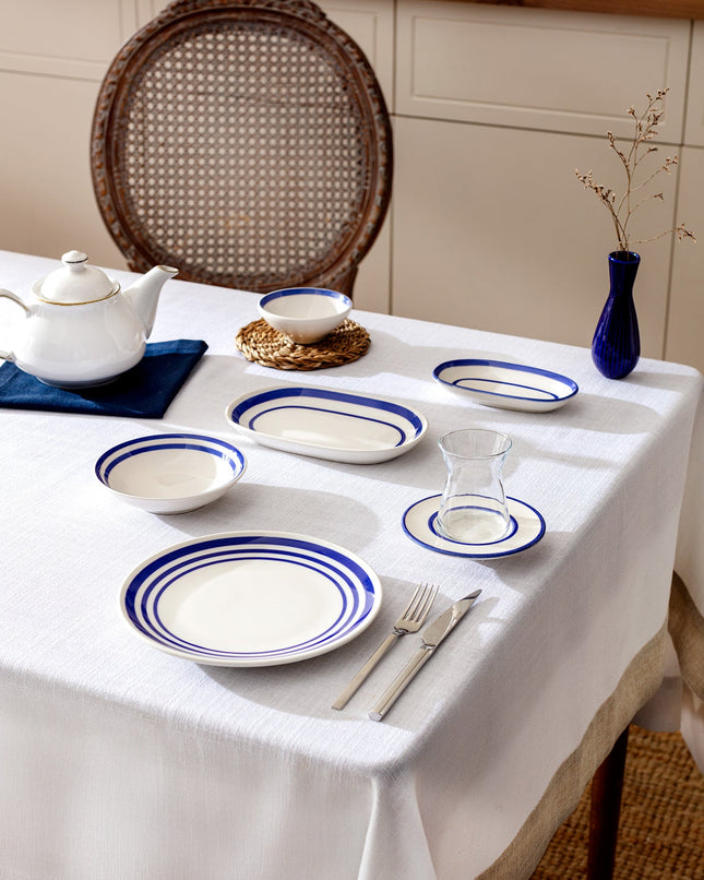 Chloe 27-Piece Blue Breakfast Set – Elegant Dining