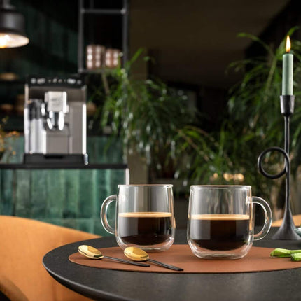 15.12.10.0025DelonghiDouble Wall Glass Mugs 18oz