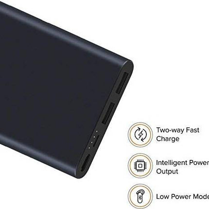 Xiaomi Redmi Power Bank 10000mAh - Dual Input & Output Ports - Anti-Slip Design (Black)